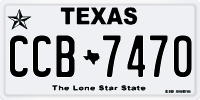 TX license plate CCB7470
