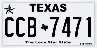 TX license plate CCB7471