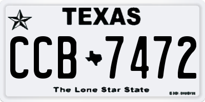 TX license plate CCB7472