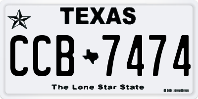 TX license plate CCB7474