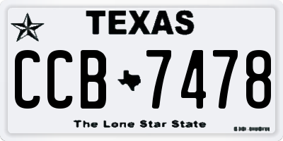 TX license plate CCB7478