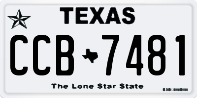 TX license plate CCB7481