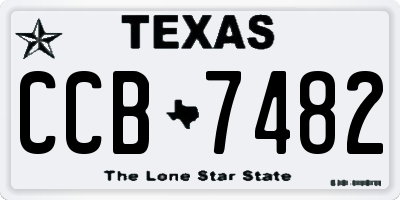 TX license plate CCB7482