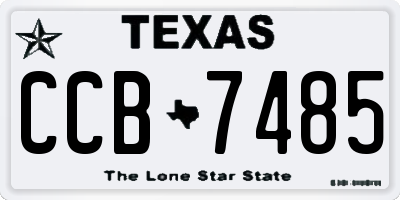 TX license plate CCB7485