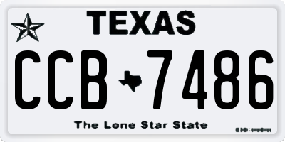TX license plate CCB7486