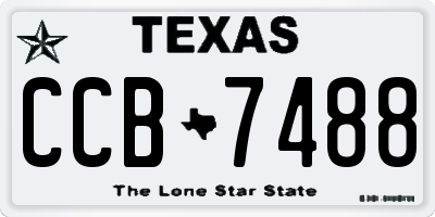 TX license plate CCB7488