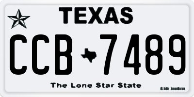 TX license plate CCB7489
