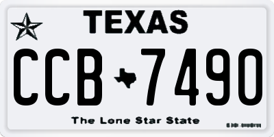 TX license plate CCB7490