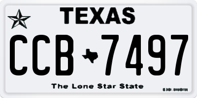 TX license plate CCB7497