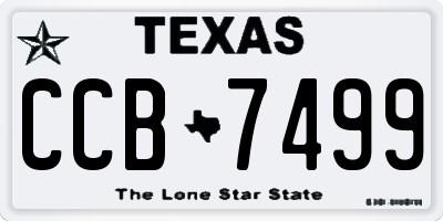 TX license plate CCB7499