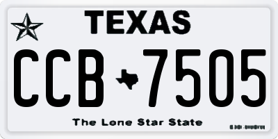 TX license plate CCB7505