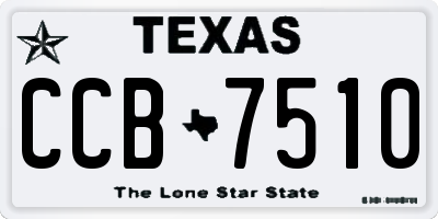 TX license plate CCB7510