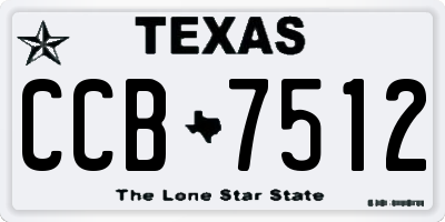TX license plate CCB7512