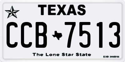TX license plate CCB7513