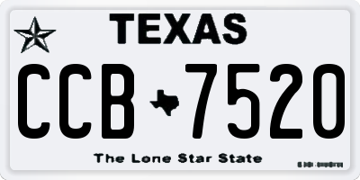 TX license plate CCB7520