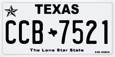 TX license plate CCB7521