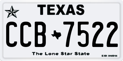 TX license plate CCB7522