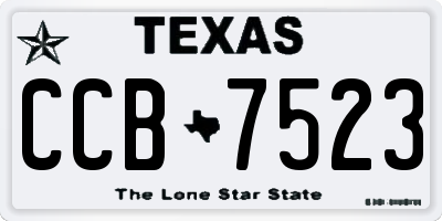 TX license plate CCB7523