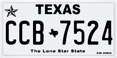 TX license plate CCB7524