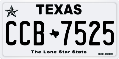 TX license plate CCB7525