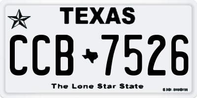 TX license plate CCB7526