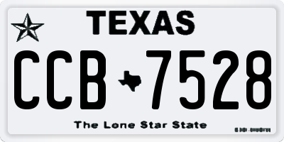 TX license plate CCB7528