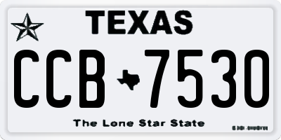 TX license plate CCB7530