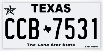 TX license plate CCB7531