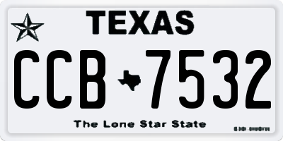 TX license plate CCB7532
