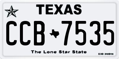 TX license plate CCB7535