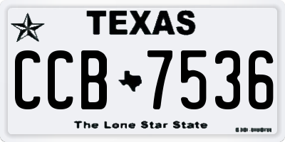 TX license plate CCB7536