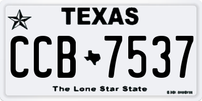 TX license plate CCB7537