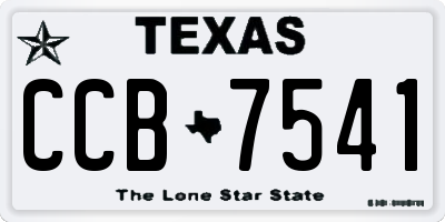 TX license plate CCB7541