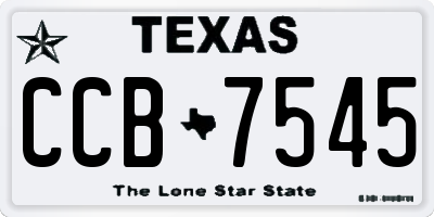 TX license plate CCB7545