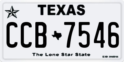 TX license plate CCB7546