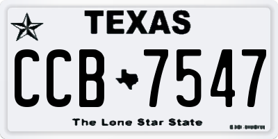 TX license plate CCB7547