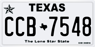 TX license plate CCB7548