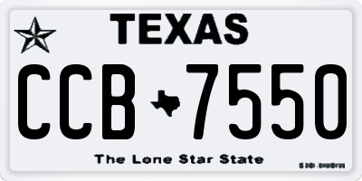 TX license plate CCB7550