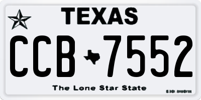 TX license plate CCB7552