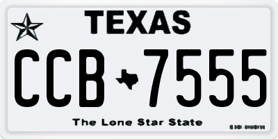 TX license plate CCB7555