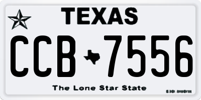 TX license plate CCB7556