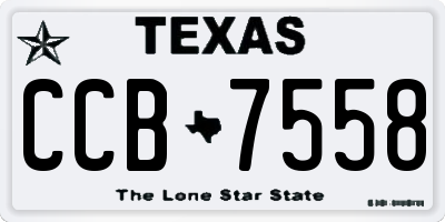 TX license plate CCB7558