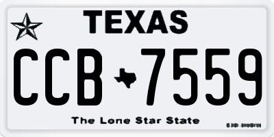 TX license plate CCB7559