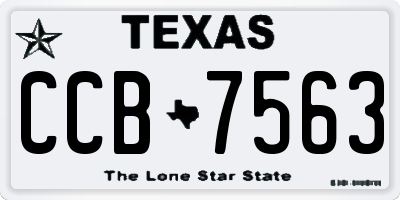 TX license plate CCB7563