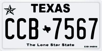 TX license plate CCB7567