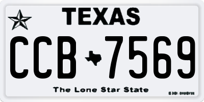 TX license plate CCB7569