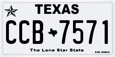 TX license plate CCB7571