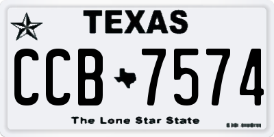TX license plate CCB7574