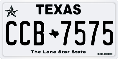 TX license plate CCB7575