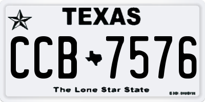 TX license plate CCB7576